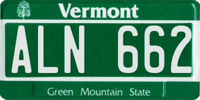 VT license plate ALN662