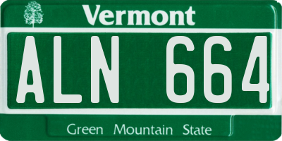 VT license plate ALN664