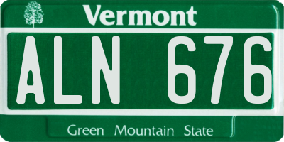 VT license plate ALN676