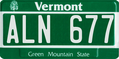 VT license plate ALN677
