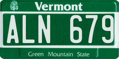 VT license plate ALN679