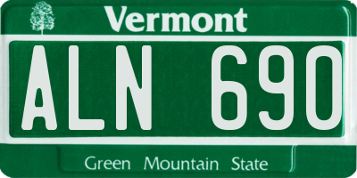 VT license plate ALN690