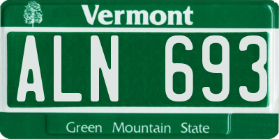 VT license plate ALN693