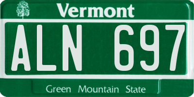 VT license plate ALN697