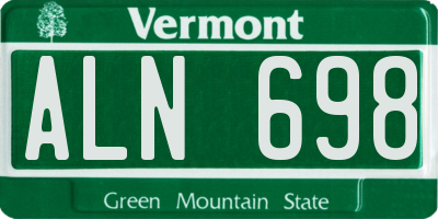 VT license plate ALN698