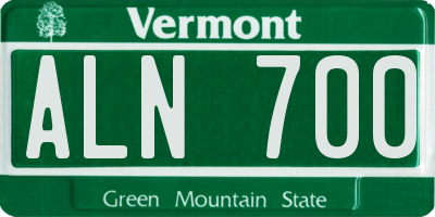 VT license plate ALN700