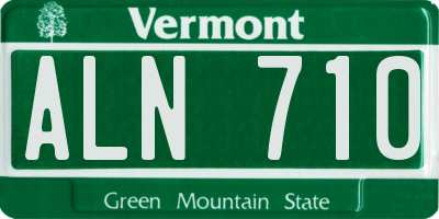 VT license plate ALN710
