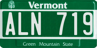 VT license plate ALN719