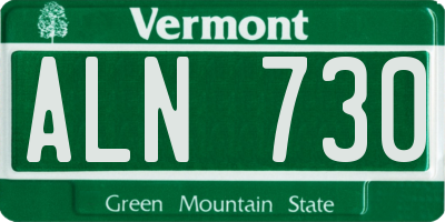 VT license plate ALN730