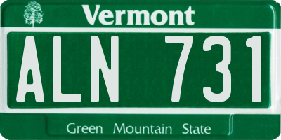 VT license plate ALN731