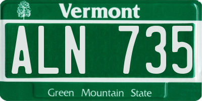 VT license plate ALN735