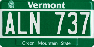 VT license plate ALN737