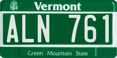 VT license plate ALN761