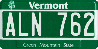 VT license plate ALN762