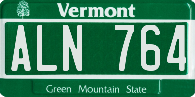 VT license plate ALN764
