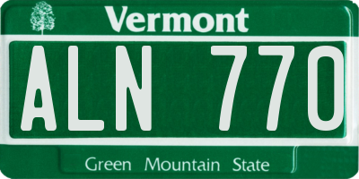 VT license plate ALN770