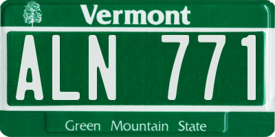 VT license plate ALN771