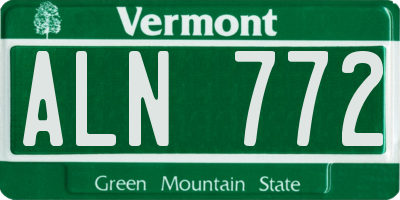VT license plate ALN772