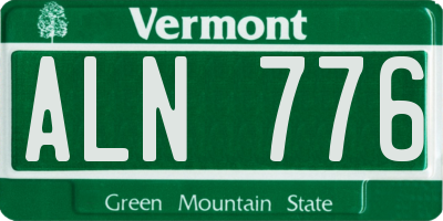VT license plate ALN776