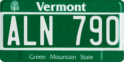 VT license plate ALN790
