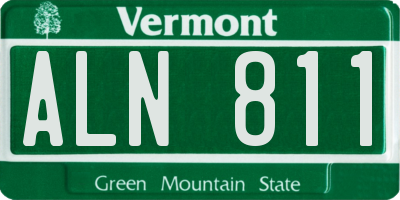 VT license plate ALN811