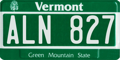 VT license plate ALN827