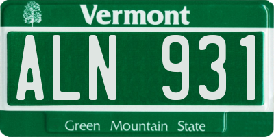 VT license plate ALN931