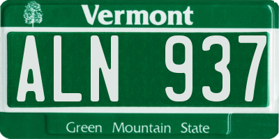 VT license plate ALN937