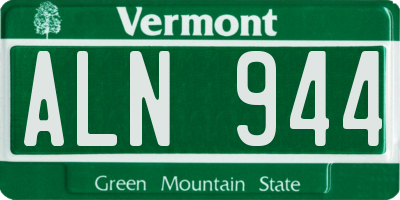 VT license plate ALN944