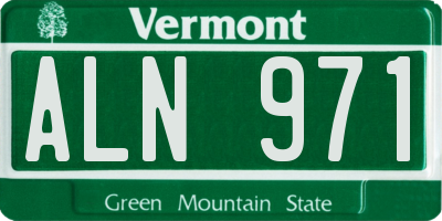 VT license plate ALN971