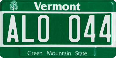 VT license plate ALO044