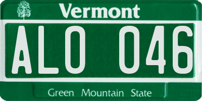 VT license plate ALO046