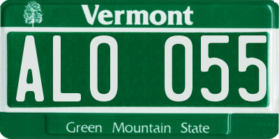 VT license plate ALO055