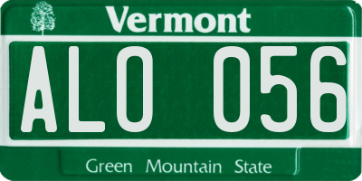 VT license plate ALO056