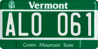 VT license plate ALO061