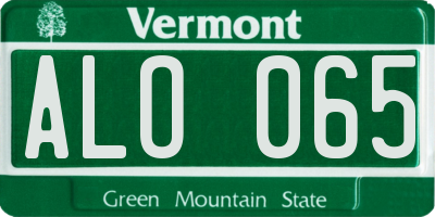 VT license plate ALO065