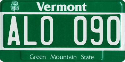 VT license plate ALO090