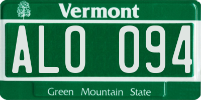 VT license plate ALO094