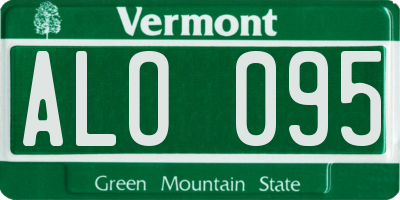 VT license plate ALO095