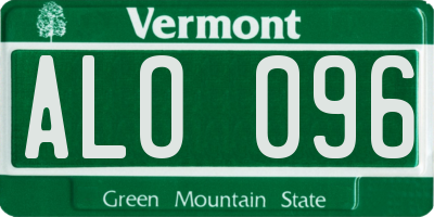 VT license plate ALO096
