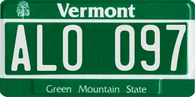 VT license plate ALO097