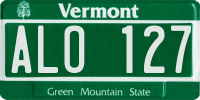 VT license plate ALO127