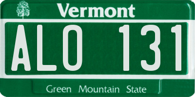 VT license plate ALO131