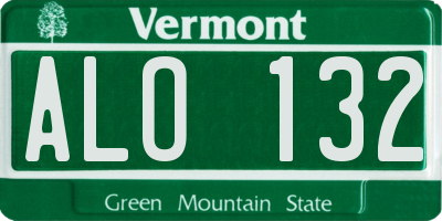 VT license plate ALO132