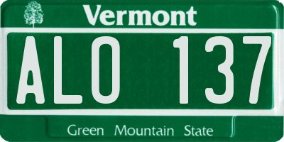 VT license plate ALO137