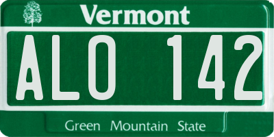 VT license plate ALO142