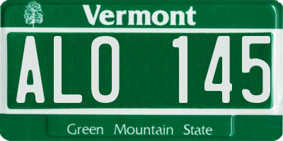 VT license plate ALO145