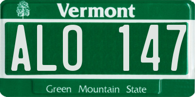 VT license plate ALO147