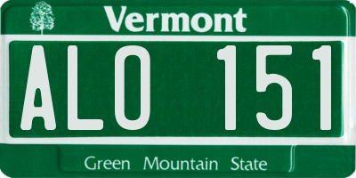 VT license plate ALO151