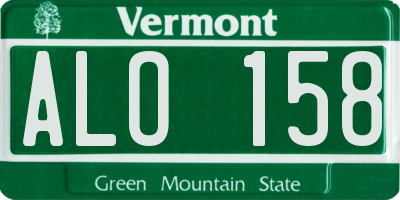 VT license plate ALO158